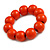 Orange Round Bead Wood Flex Bracelet - 19cm Long - view 4