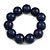 Dark Blue Round Bead Wood Flex Bracelet - 19cm Long - view 5