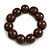 Brown Round Bead Wood Flex Bracelet - 19cm Long - view 3