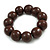 Brown Round Bead Wood Flex Bracelet - 19cm Long - view 4