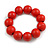 Fire Red Round Bead Wood Flex Bracelet - 19cm Long - view 3