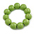 Pastel Green Round Bead Wood Flex Bracelet - 19cm Long - view 3
