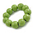 Pastel Green Round Bead Wood Flex Bracelet - 19cm Long - view 4