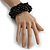 Wide Chunky Black Ceramic Bead Multistrand Plaited Bracelet - Medium up to 18cm Long - view 3