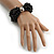 Wide Chunky Black Ceramic Bead Multistrand Plaited Bracelet - Medium up to 18cm Long - view 4