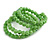 Pea Green Ceramic Bead Coiled Flex Bracelet - Adjustable - view 5