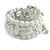 White Ceramic Bead Coiled Flex Bracelet - Adjustable - view 3