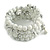 White Ceramic Bead Coiled Flex Bracelet - Adjustable - view 4