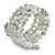 White Ceramic Bead Coiled Flex Bracelet - Adjustable - view 5