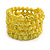 Yellow Ceramic Bead Coiled Flex Bracelet - Adjustable - view 3