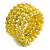 Yellow Ceramic Bead Coiled Flex Bracelet - Adjustable - view 5