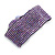 Statement Beaded Flower Stretch Bracelet In Lavender - 18cm L - Adjustable - view 5