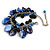 Blue/ Black Simulated Pearl Bead & Shell Component Charm Bracelet (Silver Tone) - 15cm Long/ 7cm Ext - view 6