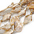 Chunky Multistrand Shell-Composite Beaded Bracelet In Antique White - 18cm Long - view 5