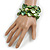 Chunky Multistrand Shell-Composite Beaded Bracelet In Green - 18cm Long - view 2
