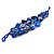 Chunky Multistrand Shell-Composite Beaded Bracelet In Blue - 18cm Long - view 3