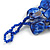 Chunky Multistrand Shell-Composite Beaded Bracelet In Blue - 18cm Long - view 4