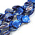 Chunky Multistrand Shell-Composite Beaded Bracelet In Blue - 18cm Long - view 5