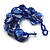 Chunky Multistrand Shell-Composite Beaded Bracelet In Blue - 18cm Long - view 6