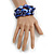 Chunky Multistrand Shell-Composite Beaded Bracelet In Blue - 18cm Long - view 2