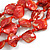 Chunky Multistrand Shell-Composite Beaded Bracelet In Red - 18cm Long - view 5