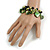 Green/ Black Simulated Pearl Bead & Shell Component Charm Bracelet (Silver Tone) - 15cm Long/ 7cm Ext - view 3