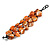 Chunky Multistrand Shell-Composite Beaded Bracelet In Burnt Orange/ Black - 18cm Long - view 2