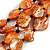 Chunky Multistrand Shell-Composite Beaded Bracelet In Burnt Orange/ Black - 18cm Long - view 5