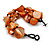 Chunky Multistrand Shell-Composite Beaded Bracelet In Burnt Orange/ Black - 18cm Long - view 6