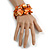 Chunky Multistrand Shell-Composite Beaded Bracelet In Burnt Orange/ Black - 18cm Long - view 3