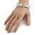 Pastel Green/ Light Blue Enamel Starfish Flex Bracelet in Silver Tone - 20cm Long - view 3