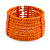 Orange Glass Bead Flex Cuff Bracelet - Medium - view 3