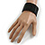 Black Glass Bead Flex Cuff Bracelet - Medium - view 2