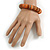 Orange/ Brown/ White Shell Flex Bracelet - 17cm L - Medium - view 5