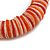 Orange/ Red/ White Shell Flex Bracelet - 18cm L - Medium - view 4