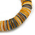 Grey/ Yellow/ White Shell Flex Bracelet - 17cm L - Medium - view 4