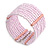Light Pink Glass Bead Flex Cuff Bracelet - Medium - view 6