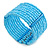 Light Blue Glass Bead Flex Cuff Bracelet - Medium - view 6