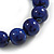 15mm Blue Round Ceramic Bead Flex Bracelet - Size M - view 5