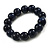 15mm Dark Blue Round Ceramic Bead Flex Bracelet - Size S/M - view 4