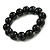 13mm Black Round Ceramic Bead Flex Bracelet - Size M - view 2