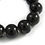 13mm Black Round Ceramic Bead Flex Bracelet - Size M - view 5
