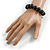 13mm Black Round Ceramic Bead Flex Bracelet - Size M - view 3
