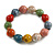 15mm Multicoloured Off Round Ceramic Bead Flex Bracelet - Size M - view 5