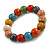 13mm Multicoloured Round Ceramic Bead Flex Bracelet - Size M - view 2