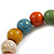 13mm Multicoloured Round Ceramic Bead Flex Bracelet - Size M - view 5