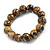 15mm Round Ceramic Bead Flex Bracelet in Brown Shades - Size M - view 2