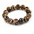 15mm Round Ceramic Bead Flex Bracelet in Brown Shades - Size M - view 6