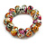 Chunky Wooden Bead Colour Fusion Flex Bracelet (Multicoloured) - M/ L - view 5