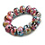 Chunky Wooden Bead Colour Fusion Flex Bracelet (Multicoloured) - M/ L - view 2